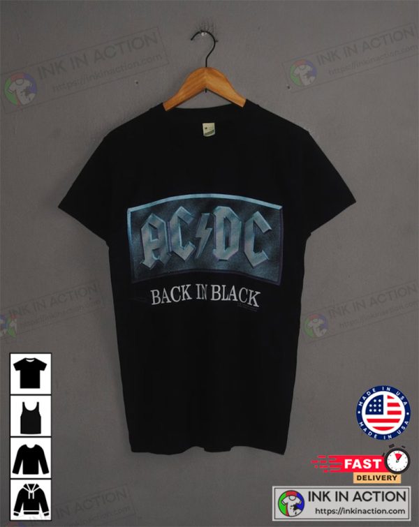 Back In Black AC DC Concert 1990-1991 T-shirt