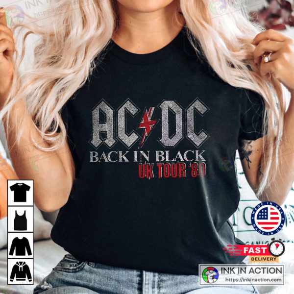 Play ACDC Back In Black UK Tour T-shirt