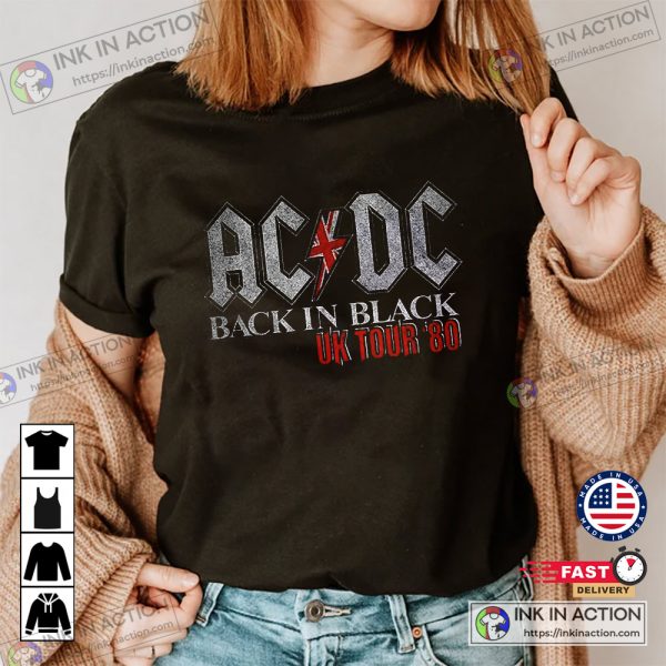 Play ACDC Back In Black UK Tour T-shirt