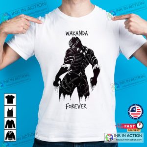 Black Panther Wakanda Forever Black Panther Graphic T-shirt