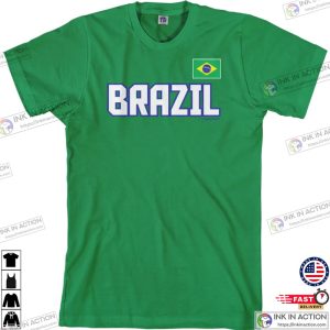 Brazil National Team Men’s T-shirt Soccer Football League Brazilian Flag Rio De Janeiro