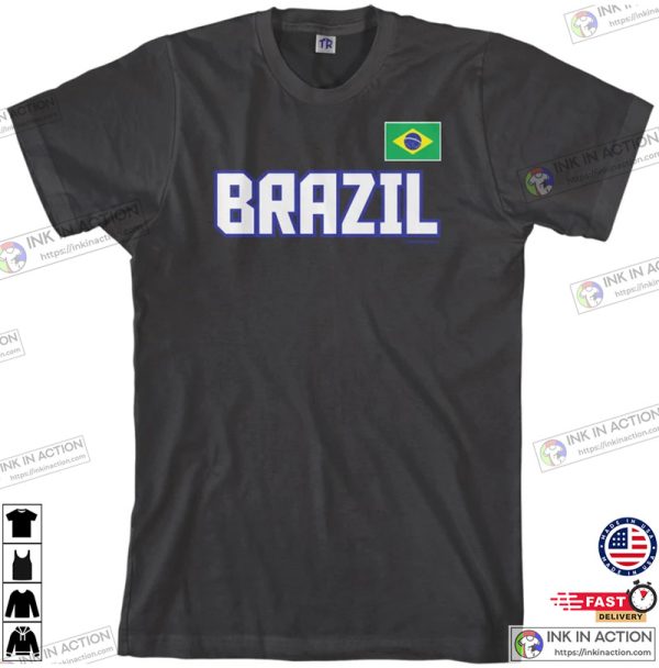 Brazil National Team Men’s T-shirt Soccer Football League Brazilian Flag Rio De Janeiro