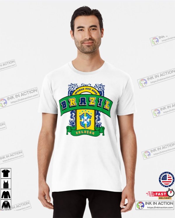 Brazil World Cup Qatar 2022 Premium T-shirt