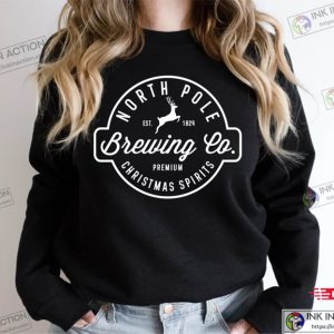 Brewing Co North Pole Sweatshirt Christmas Shirts for Women Holiday Sweatshirt Winter Sweatshirt 2