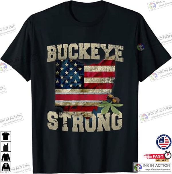 Buckeye Ohio Strong Football T-Shirt