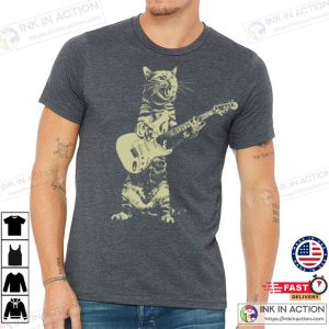 Best Gifts For Cat Lovers Cat Playing Guitar Shirt 1