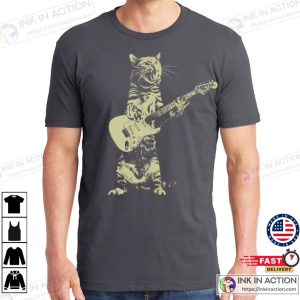 Best Gifts For Cat Lovers Cat Playing Guitar Shirt 2