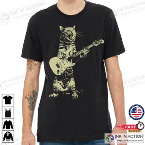 Best Gifts For Cat Lovers Cat Playing Guitar Shirt 4