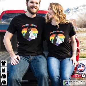 Cat Proud Couple Pride Heart Tall Colorful Sweatshirt 2