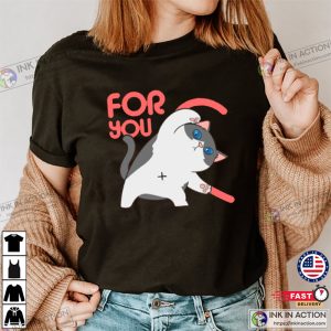 Cat love for you Valentines Day Tshirt 1