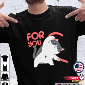Cat Love For You Valentines Day T-shirt