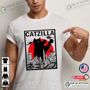 Catzilla King Of Pawster Cat Themed Gifts Funny Style T-shirt 2