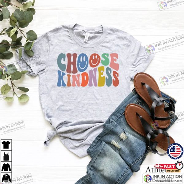 Choose Kindness Smiley Face Rainbow Shirt