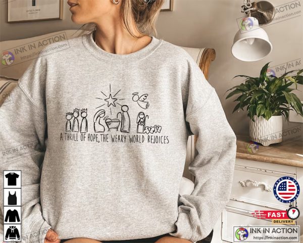 Christian Christmas Sweatshirt, Nativity Scene Sweater, Christmas Nativity Shirt, True Story Nativity
