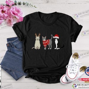 Christmas Cat Shirt, Christmas Shirt, Cat T-Shirt, Cat Christmas