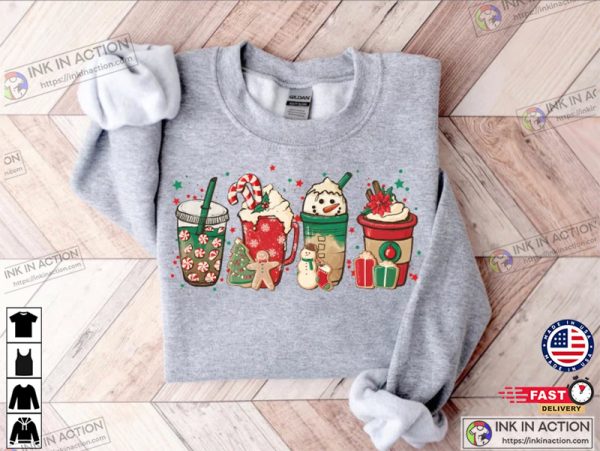 Christmas Coffee Shirt, Cute Christmas, Coffee Lover, Latte Xmas Shirt