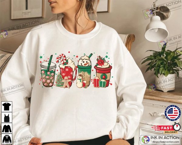 Christmas Coffee Shirt, Cute Christmas, Coffee Lover, Latte Xmas Shirt