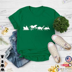 Christmas Dinosaurs Sleigh Ride Shirt Boys Xmas Gift Funny Christmas 1