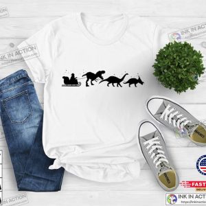 Christmas Dinosaurs Sleigh Ride Shirt, Boy’s Xmas Gift, Funny Christmas