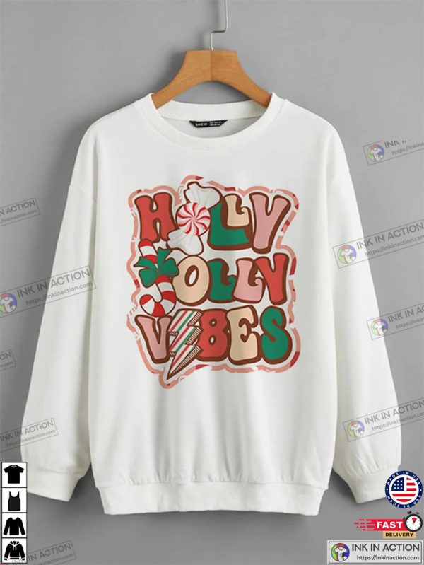 Holly Jolly Vibes Santa Christmas Shirt