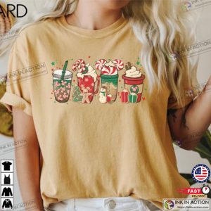 Christmas Mickey Coffee Comfort Colors Shirt Mickey Lover Mickey Head Shirt Coffee Addict Disney Shirt 1