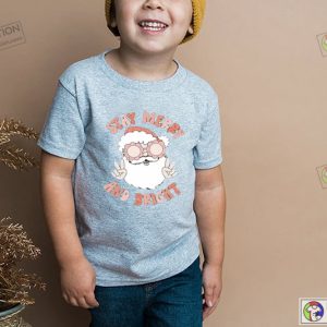 Christmas Shirts For Kids Stay Merry And Bright Shirt Holiday Groovy Santa T Shirt Xmas Gifts 2