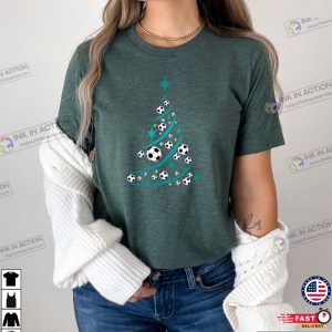 Christmas Soccer Tree Shirt – Christmas Gift For Soccer Lovers – Xmas Sports Tee 2