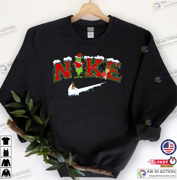 Nike Cute Santa Claus Grinch Merry Xmas