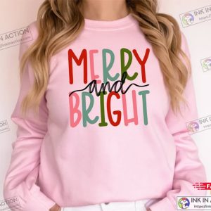 Merry and Bright Women Christmas Sweatshirt 3