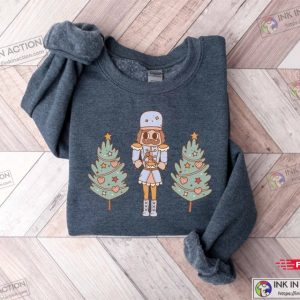 Christmas Tree Nutcracker Graphic Winter Sweatshirt