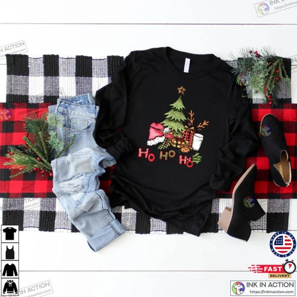 Christmas Tree Long Sleeve Shirt, Christmas Shirts, Christmas Tshirt, Cute Christmas Shirts, Hohoho Shirt