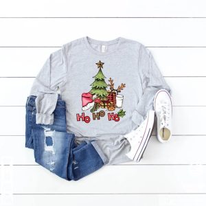 Christmas Tree Long Sleeve Shirt Christmas Shirts Christmas Tshirt Cute Christmas Shirts Hohoho Shirt 4