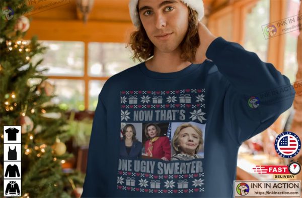 Christmas Ugly Sweater Republican Party Kamala, Pelosi, Hillary Christmas Ugly Sweater Women