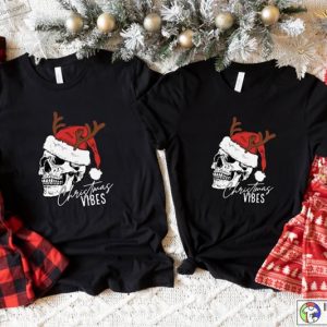 Christmas Vibes Sweatshirt, Christmas Skeleton Shirt, Christmas Crewneck Sweater, Holiday Gift