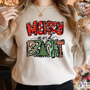 Christmas Womens Christmas Sweatshirt Merry And Bright Christmas Sweatshirt 1