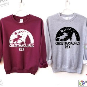 Christmasaurus Rex Sweatshirt Christmas Shirt Christmas Gift Gift for Christmas Christmas Party Tee 1
