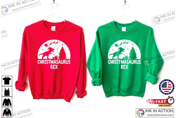 Christmasaurus Rex Graphic Christmas Shirt
