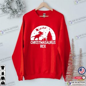 Christmasaurus Rex Sweatshirt Christmas Shirt Christmas Gift Gift for Christmas Christmas Party Tee 4