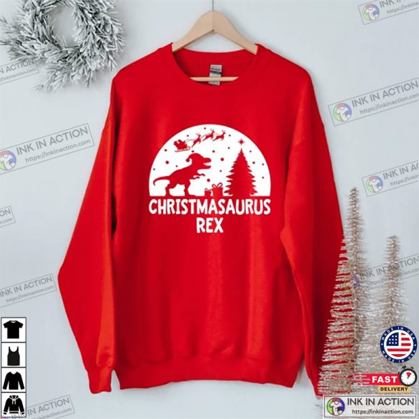 Christmasaurus Rex Graphic Christmas Shirt