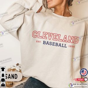 Cleveland Baseball Vintage Style Baseball Sweatshirt