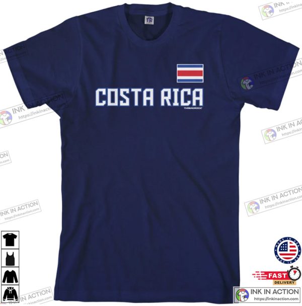 Costa Rica National Team Men’s T-shirt, Costa Rican Republic Flag Central America Rainforest