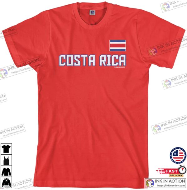 Costa Rica National Team Men’s T-shirt, Costa Rican Republic Flag Central America Rainforest