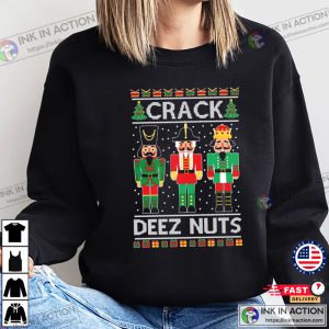 Crack Deez Nuts Ugly Christmas Sweater Sweatshirt 3