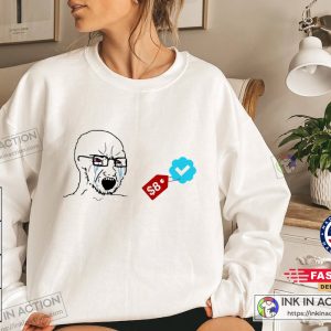 Crying For Twitter Blue Check Elon Musk Twitter Funny Graphic T-shirt