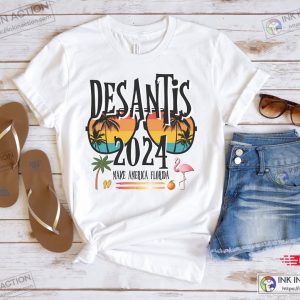 DeSantis 2024 Election T Shirt Make America Florida Cool Republican DeSantis Hot Shirt 4
