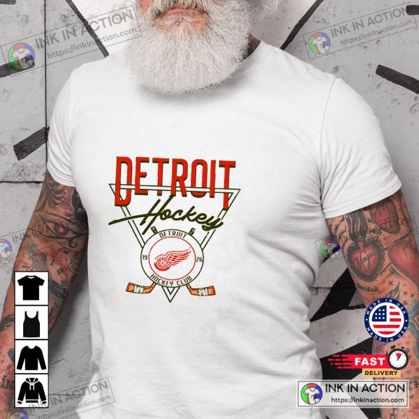 Detroit Red Wings Jersey Sweatshirt Detroit Tee Hockey Sweatshirt Detroit Hockey Essential Shirt