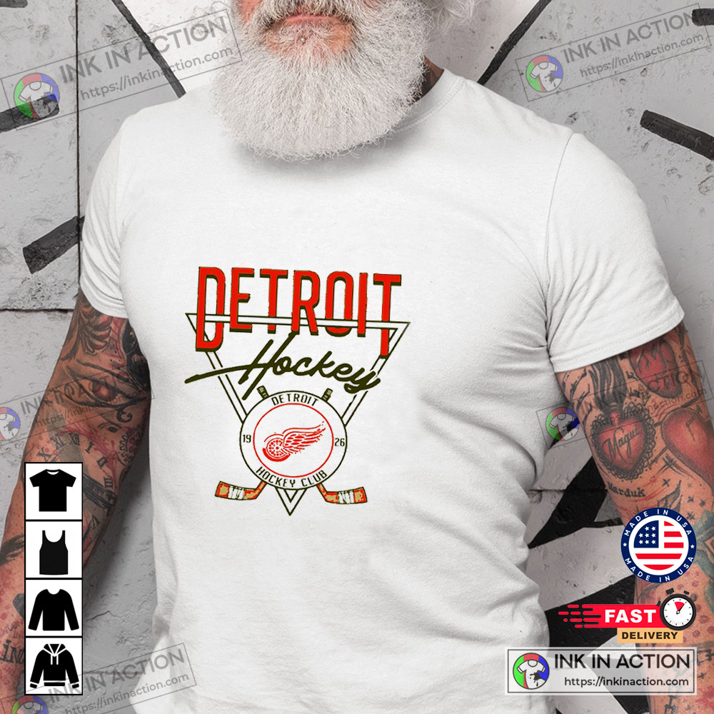 Detroit Red Wings Jersey Sweatshirt Detroit Tee Hockey Sweatshirt Detroit  Hockey Essential Shirt - Ink In Action