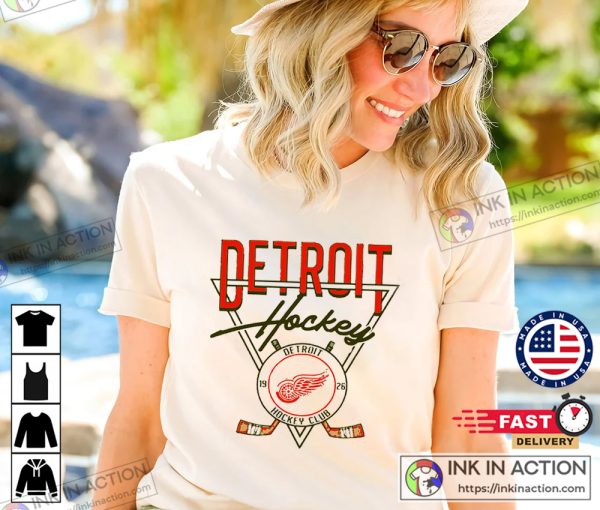 Detroit Red Wings Jersey Sweatshirt Detroit Tee Hockey Sweatshirt Detroit Hockey Essential Shirt