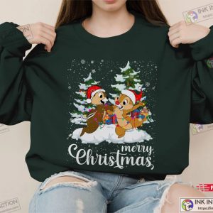 Disney Chip And Dale Merry Christmas Shirt, Rescue Rangers Sweatshirt, Disney Chipmunks Double Trouble Shirt