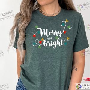 Disney Christmas Light Merry And Bright Shirt